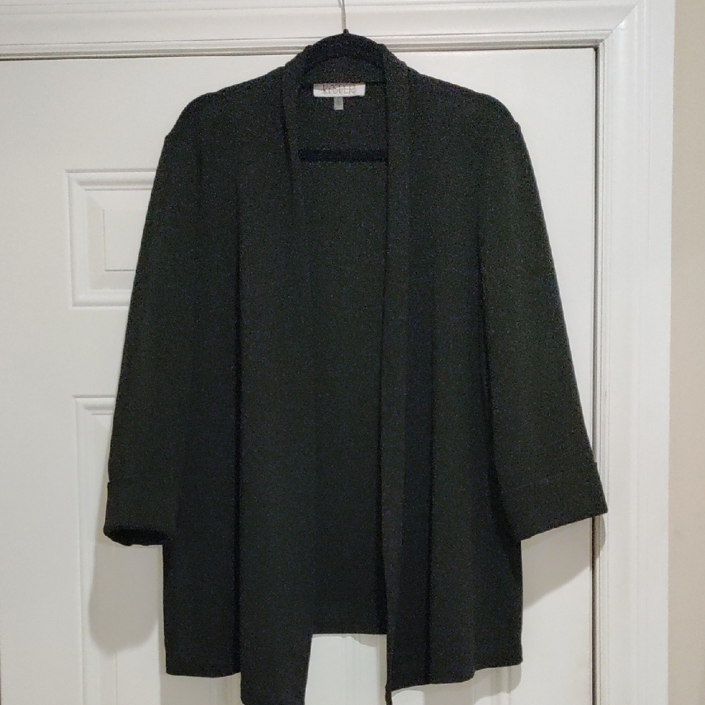 Kasper Women's Elegant Black Drape Jacket. Women's XL